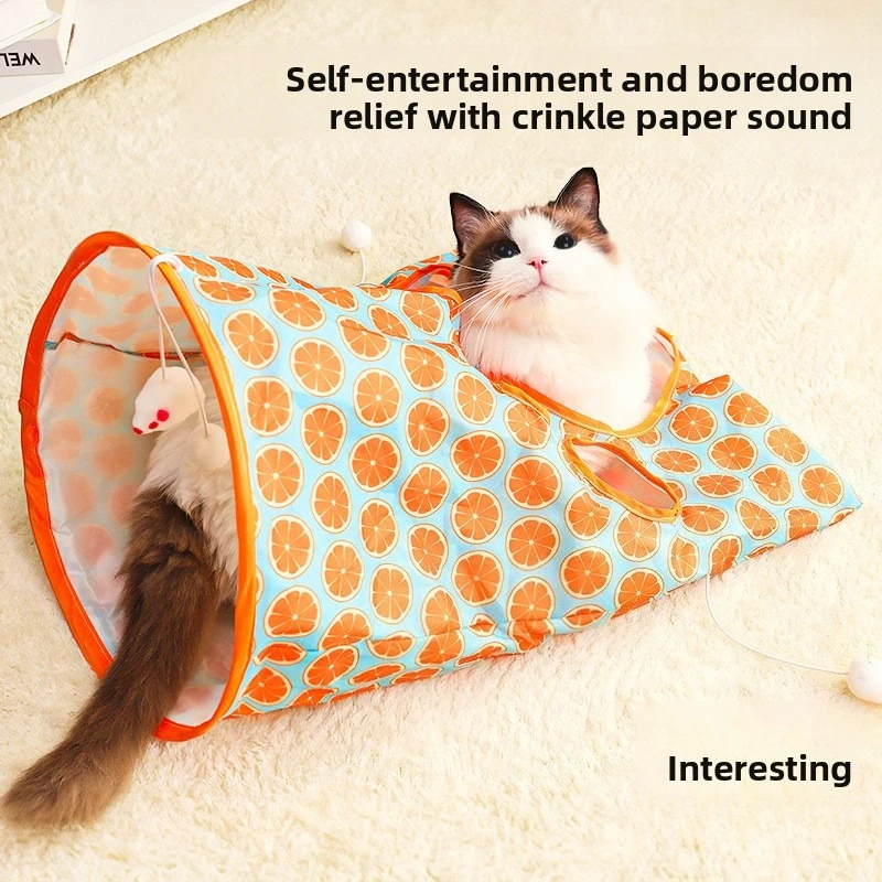 

Cat Tunnel Bag Interactive Cat Toy with Peek Hole Pet Toy for Kittens Indoor Mouse Hunting Smart Play Game Cat Drilling Toy