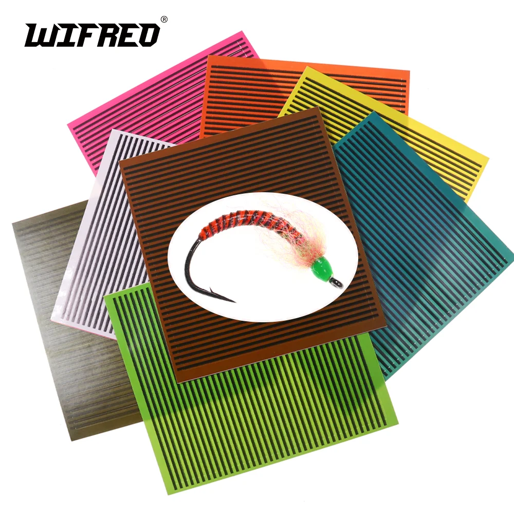 Wifreo Fly Tying Material Synthetic Peacock Quills Nymph Bug Shrimp Body Wrap Skin Fishing Lure Baits Making Material