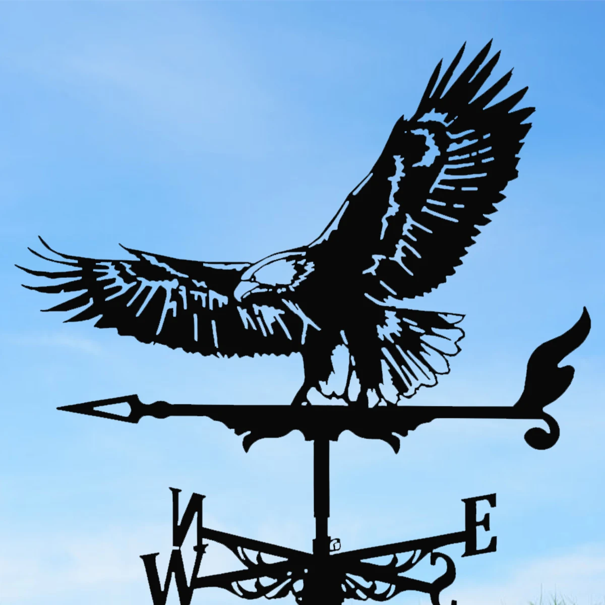 Weather Vane Metal Weather Resistant Wind Direction Indicator Retro Creative Roof Weathercock Roof Decoration Accessories for