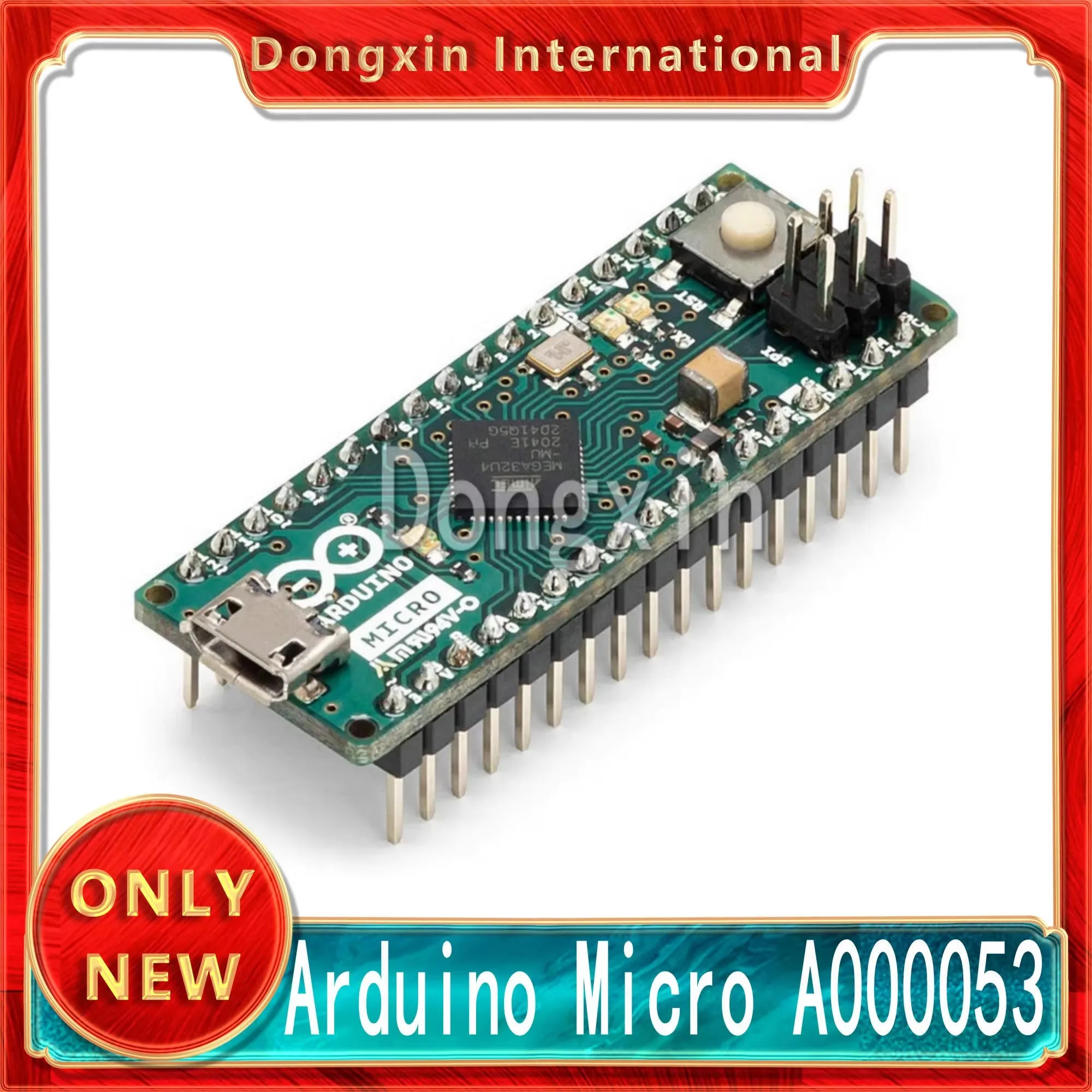 Italian imported Arduino Micro A000053 ATmega32U4 development board The Micro runs on an ATmega32u4 processor with native USB co