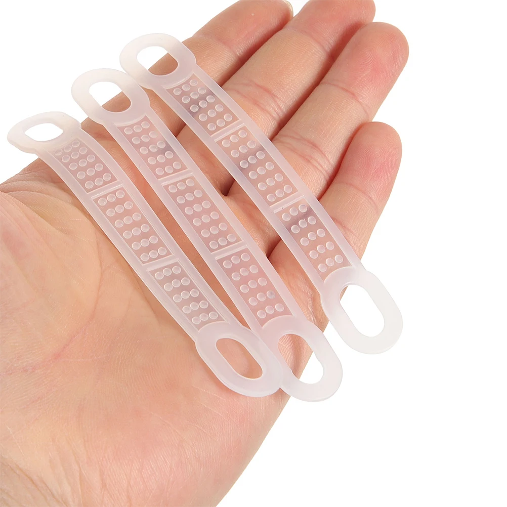 

100Pcs Silicone Hanger Strips Anti-Slip Design Material for Various Hanger Types Solution
