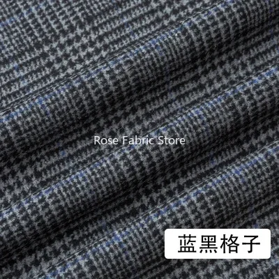 1 متر الكلاسيكية الصوفية houndstooth تحقق تويد النسيج للخياطة معطف سترة السراويل الخريف الشتاء نسيج سميك DIY بها بنفسك خليط
