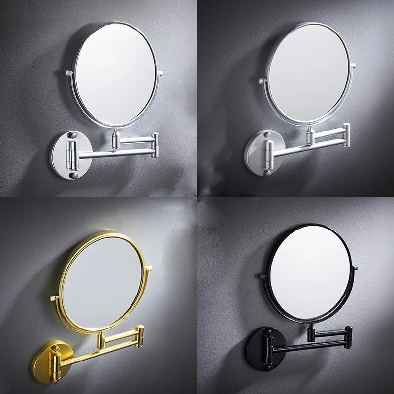 

Bathroom Accessories Makeup Mirror Bath Mirror Antique Bronze Wall Mounted Magnifier Bathroom Mirrors Bathroom Hardware