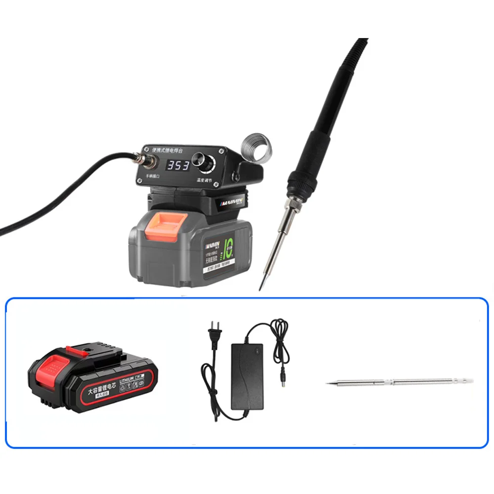 Portable Household Small Rechargeable Wireless Soldering Iron, Lithium Battery Adjustable Temperature Soldering Station