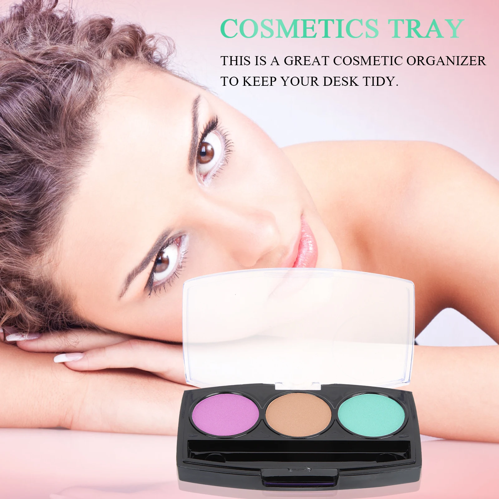 

10pcs Empty Eyeshadow Box Diy Lipstick Tray Makeup Palette Organizer Powder Blusher Container Leakproof Portable