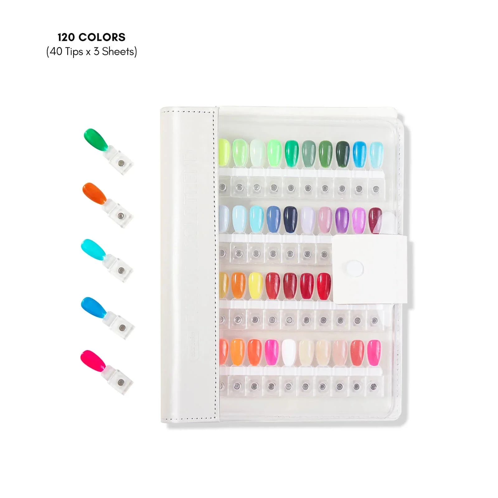 

120 Colors Nail Color Chart with Magnetic Gel Polish Display New Design Gel Polish Color Display Storage Nail Swatch Book