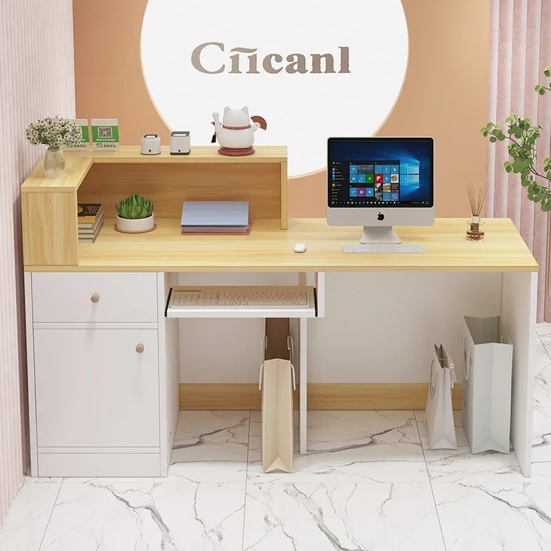 Front Desk Reception Counter Clothes Modern Luxury Furniture Display Table Administrator Stand Mostrador Recepcion Cashier Shop