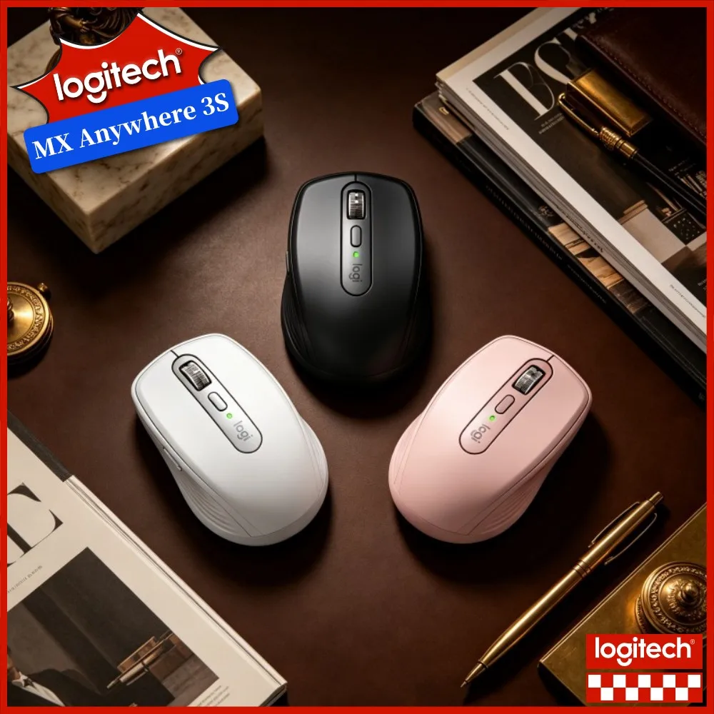 Logitech MX Anywhere 3S / MX Anywhere 3S for Mac Master Series Mouse Logi Bolt Bluetooth Any Surface Tracking Laptop Mouse