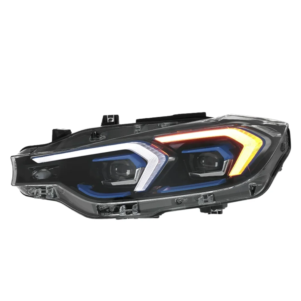 

Подходит для обновления фар 13–18 Bm-w 3 серии F30 со светодиодной линзой в синей рамке, DRL и динамическим указателем поворота