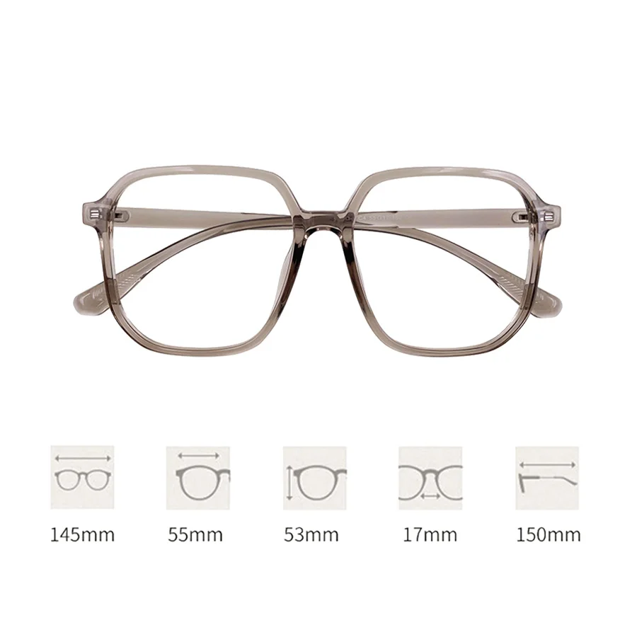 1pc New large frame individual anti-blue glasses frame men and women can match myopia frames