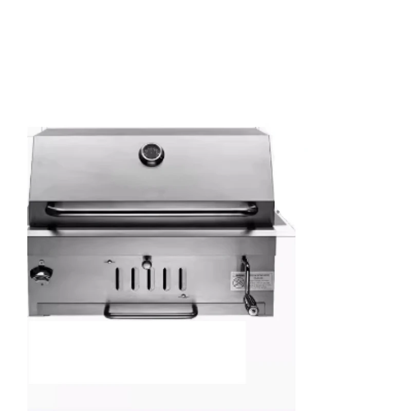 

Embedded barbecue stove 304 stainless steel family villa courtyard barbecue rack charcoal outdoor kitchen