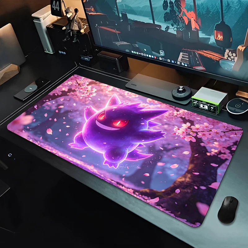 Popular Mouse Pad Anime Pokemon Smooth Gamer Desk Mat Gaming PC Computer Desk Mat Gengar E-sports Players Mousepad For Best Gift