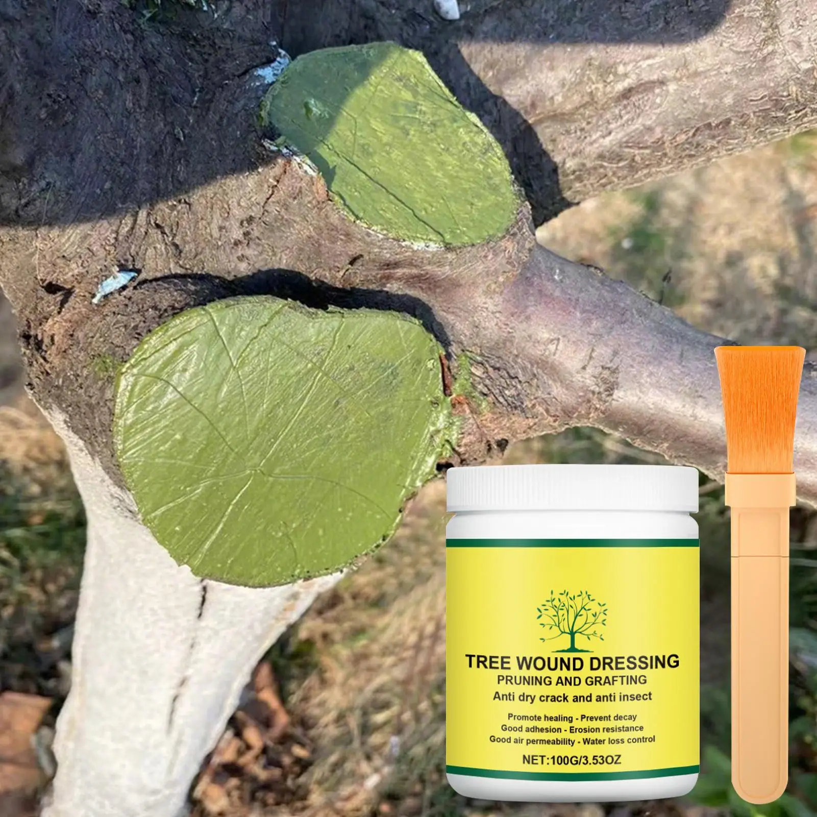 Tree Sealer After Cutting Tree Wound Sealant 100g Grafting Wax Plant Filling Agent for Winter Protection Maintenance Wood Fruit