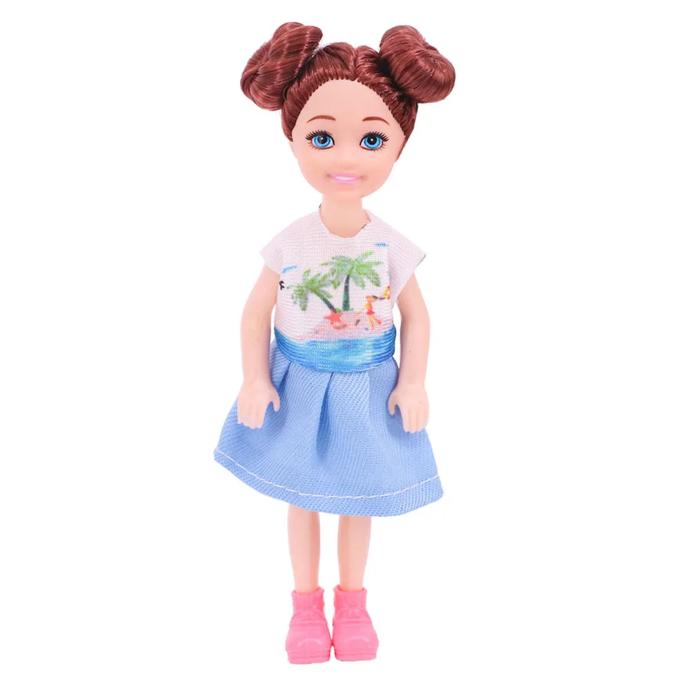 14cm Kelly Doll Clothes Fashion Dress Casual comodo Outfit Fit 12-14cm/5 pollici Girl Doll, bambola della nostra generazione, giocattoli per bambini