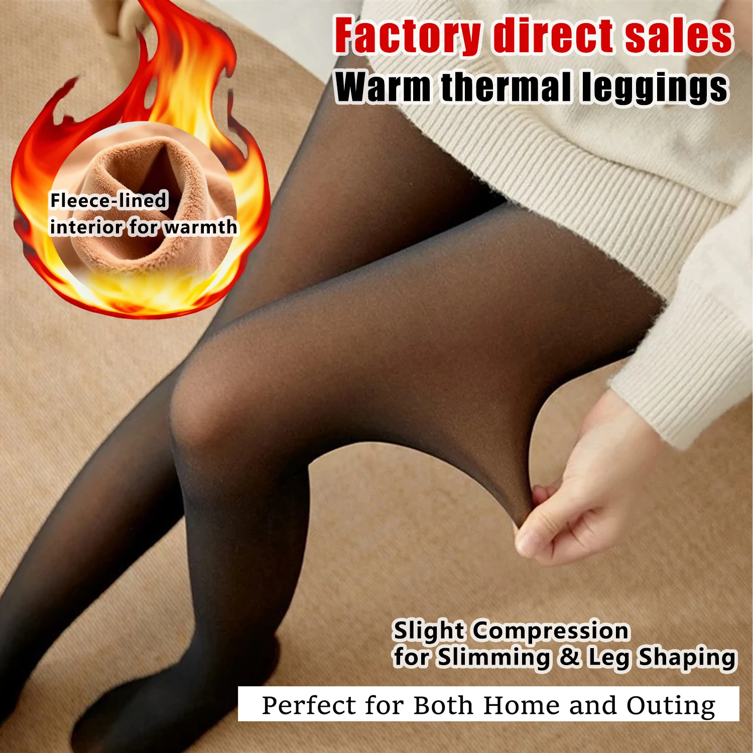 Leggings térmicos cálidos de invierno, venta directa de fábrica, micropresión, moldeador de piernas, cintura alta, levantamiento de glúteos, estilo que combina con todo