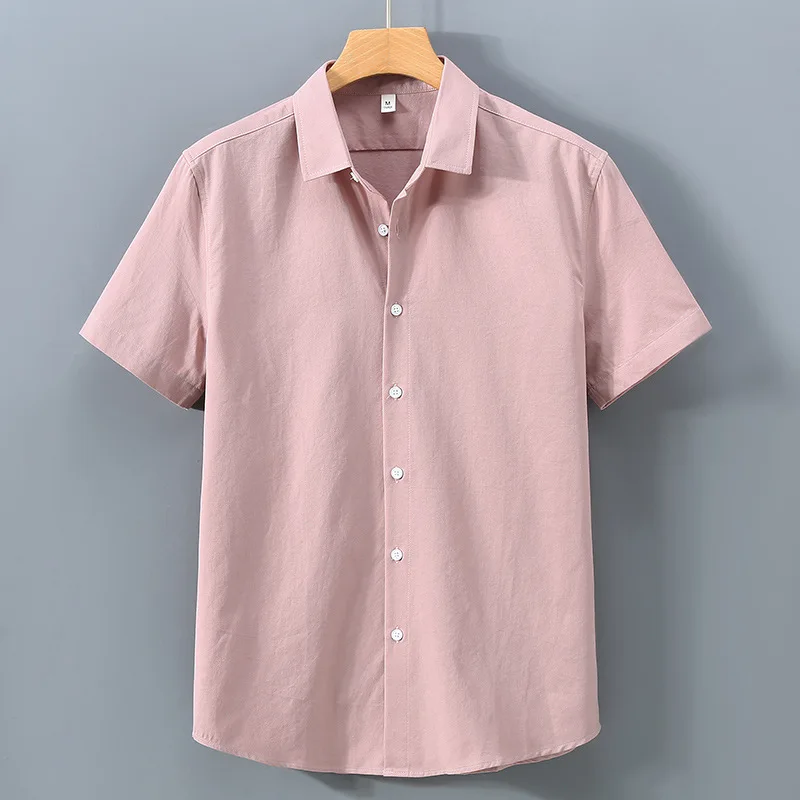 Simple Lapel Shirt Men's Spring Cotton Casual Shirt Learn Versatile Loose Coat