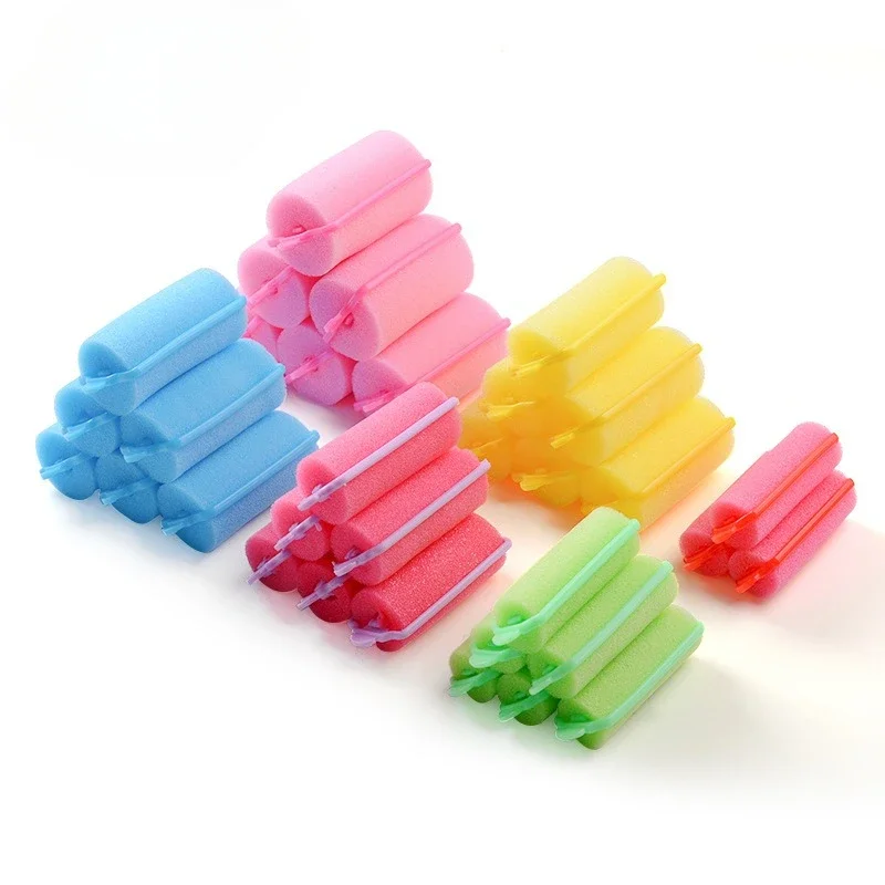 

High Quality Soft Magic Sponge 6 Sizes Foam Hair Rollers DIY Hairdressing Tool Kit Women Styling Not Hurt Hair Heatless Curlers