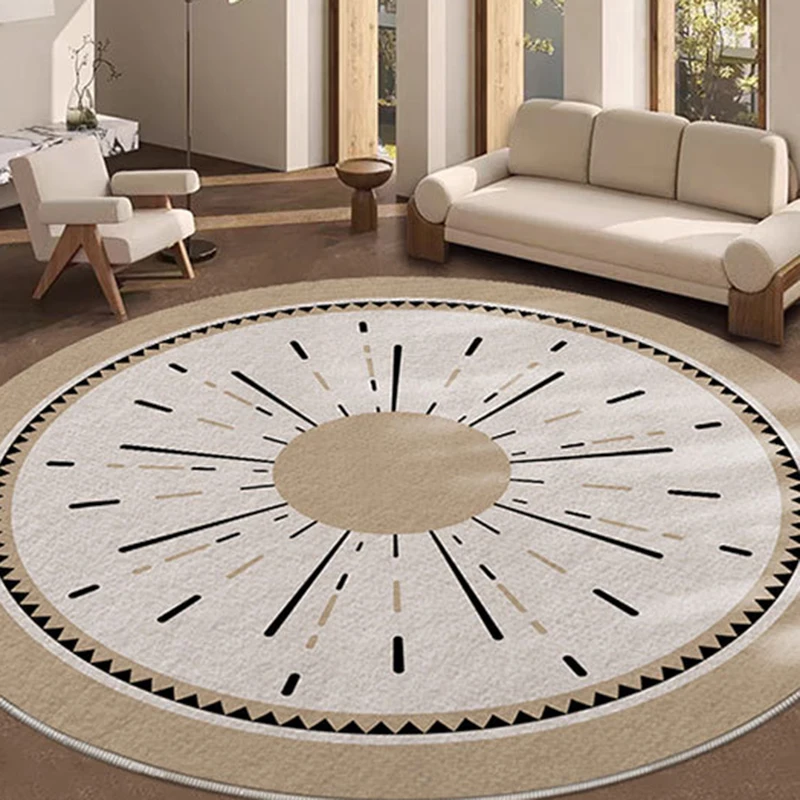 

Modern Minimalist Sunburst Geometric Round Rug – Stylish Non-Slip Floor Mat for Living Room & Bedroom