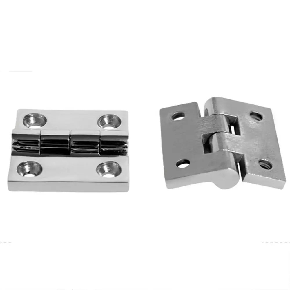 

38/40/50mm Stainless Steel Butt Hinge with 4 Holes Solid Cast Boat Hinges Durable Heavy Duty Square Casting Hinge Glass Door