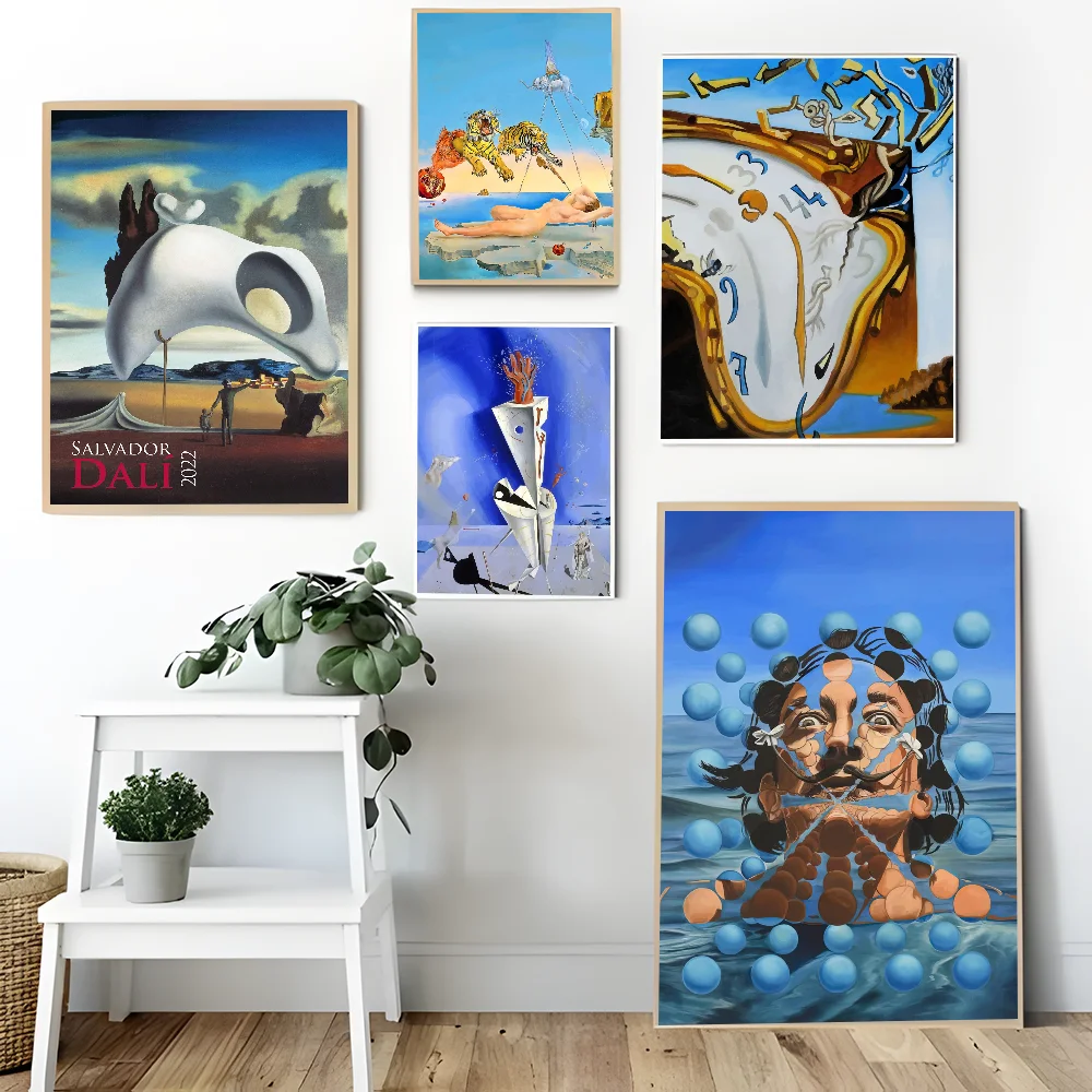 

Surrealism Salvador Dali Artwork Good Quality Prints and Posters Vintage Room Bar Cafe Decor Home Decor