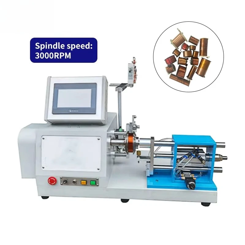 Easy Operation CNC PLC-controlled High-Speed 3000 RPM 0.2mm-0.8mm Copper Wire Coil Winding Machine Transformer Coil Making Motor