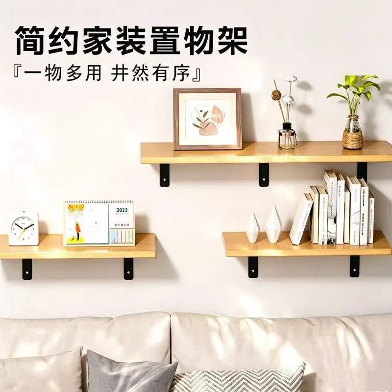 Stainless steel triangular bracket simple wall hanging fixed right angle wrought iron partition board bracket accessories