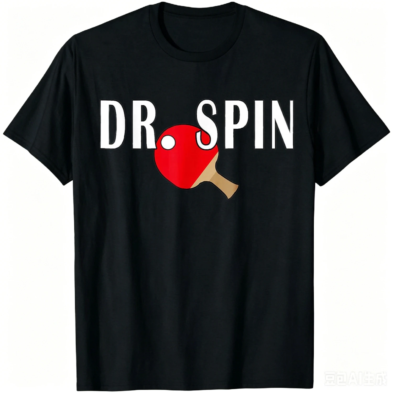 Dr. Spin Ping Pong Table Tennis T-Shirt Vintage Clothes Tops Cotton Tee Round Neck Graphic T Shirts Camiseta Streetwear