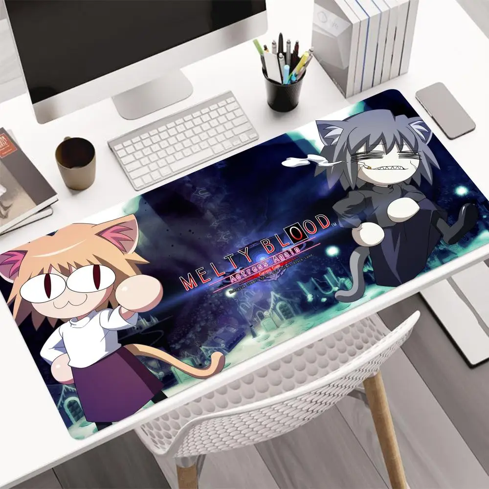 Cartoon Neco-arc Mouse Pad Large Size Game Mouse Pad 1000x500mm Mousepad Non-Skid Lock Edge Keyboard Desk Mat teclado mecânico g