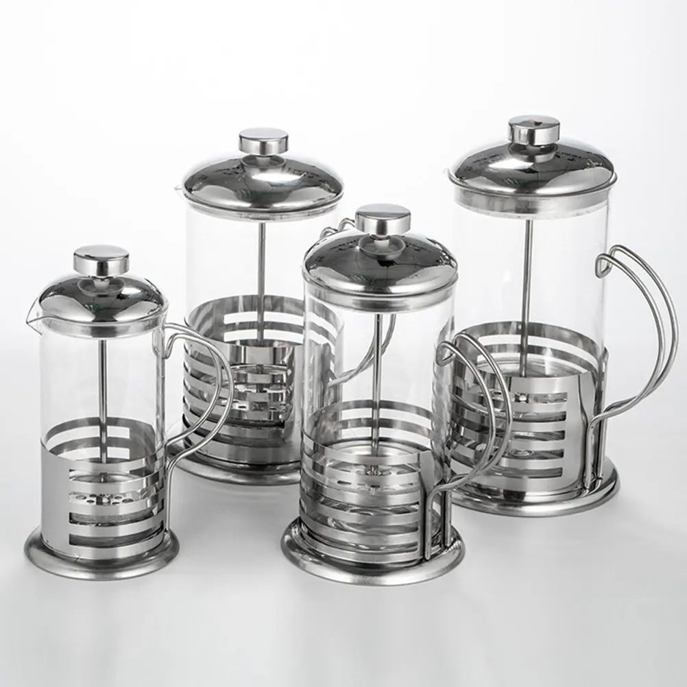 

1 шт. 600 мл стеклянный френч-пресс для кофе с термостойким ситечком из нержавеющей стали, многофункциональный заварочный чайник для дома, офиса, подарок