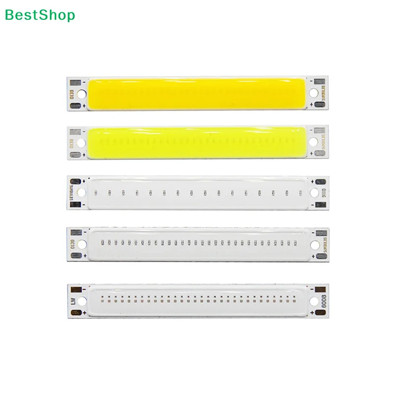 

〔R〕3V 3.7V DC 60mm 8mm LED COB Strip 3W Warm Cold White Blue Red COB LED light source for DIY Bicycle work lamp