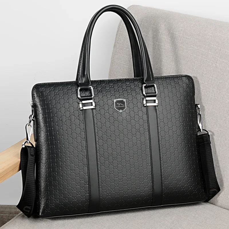 

Briefcase Business Computer Bag Single Shoulder Crossbody Hand Bag European and American Official Men's Handbag