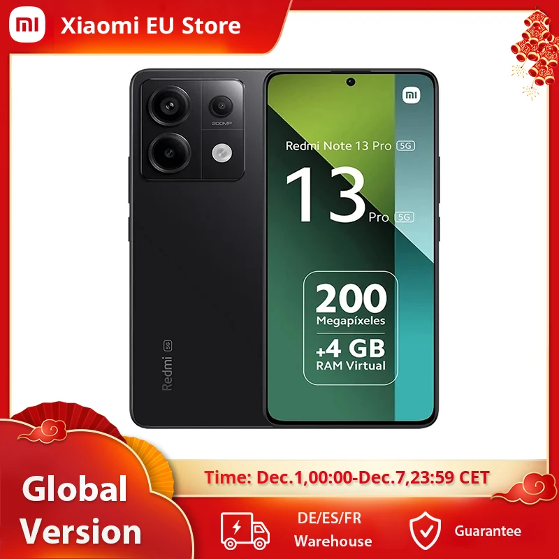 New Xiaomi Redmi Note 13 Pro 5G Smartphone 128GB/256GB ROM 200MP OIS Camera Snapdragon 7s Gen 2 67W Turbo Charging 6.67