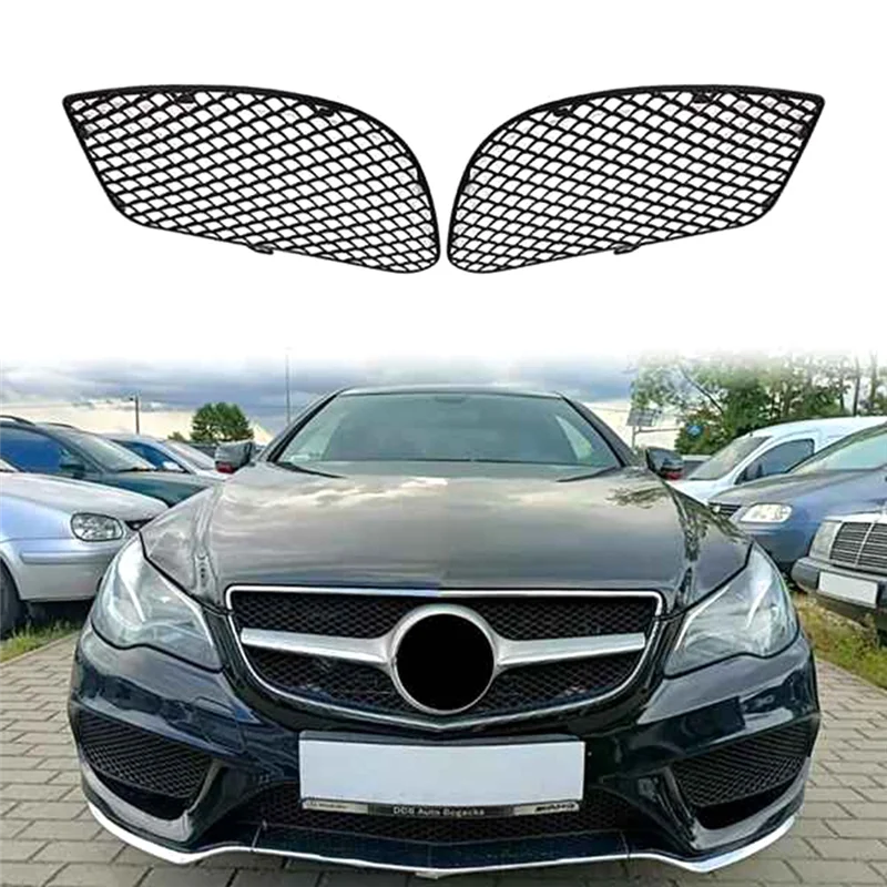 Car Front Grille Grill Lower Bumper Fog Light Cover Trim for Mercedes Benz E-Class W207 E200 E300 2013 - 2016