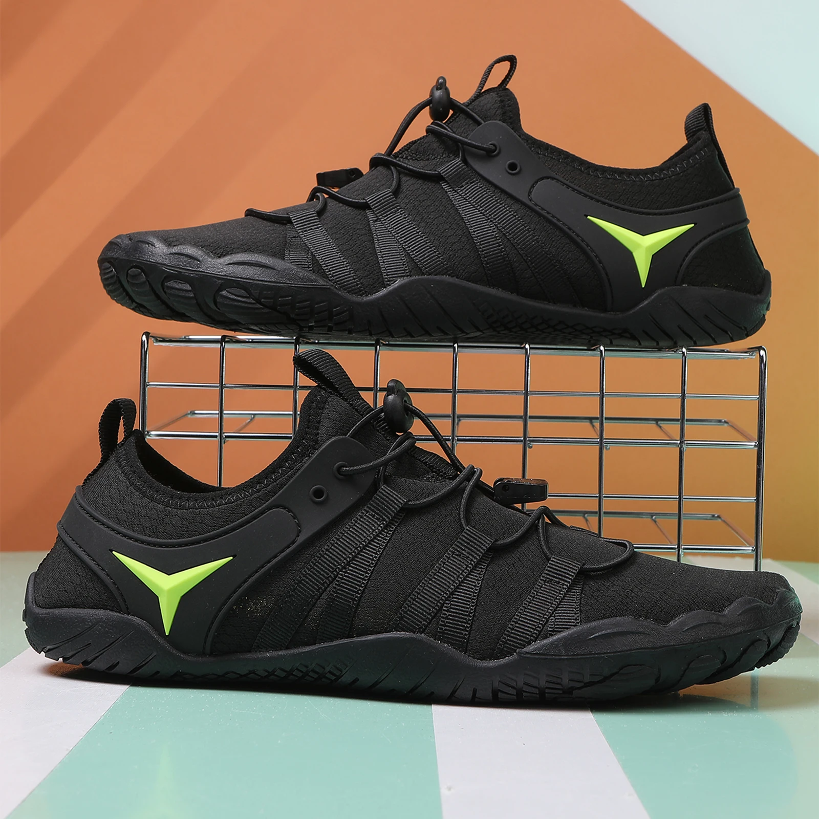  Beige Upstream Wading Shoes Unisex Anti-slip Quick Dry Aqua Sneakers for River Trekking Beach Swimming