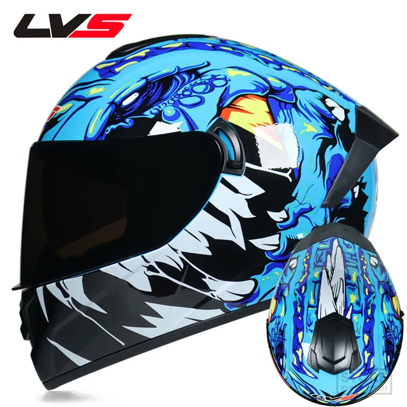 

Full Face Racing Helmets Winter Warm Double Visor Motorcycle Motorbike Sports