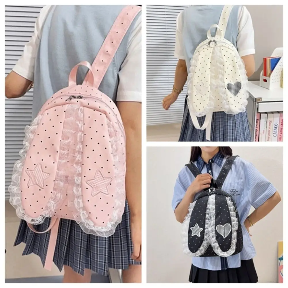mochila-com-orelhas-de-coelho-estilo-coreano-renda-grande-capacidade-anti-riscos-bolinhas-para-uso-diario