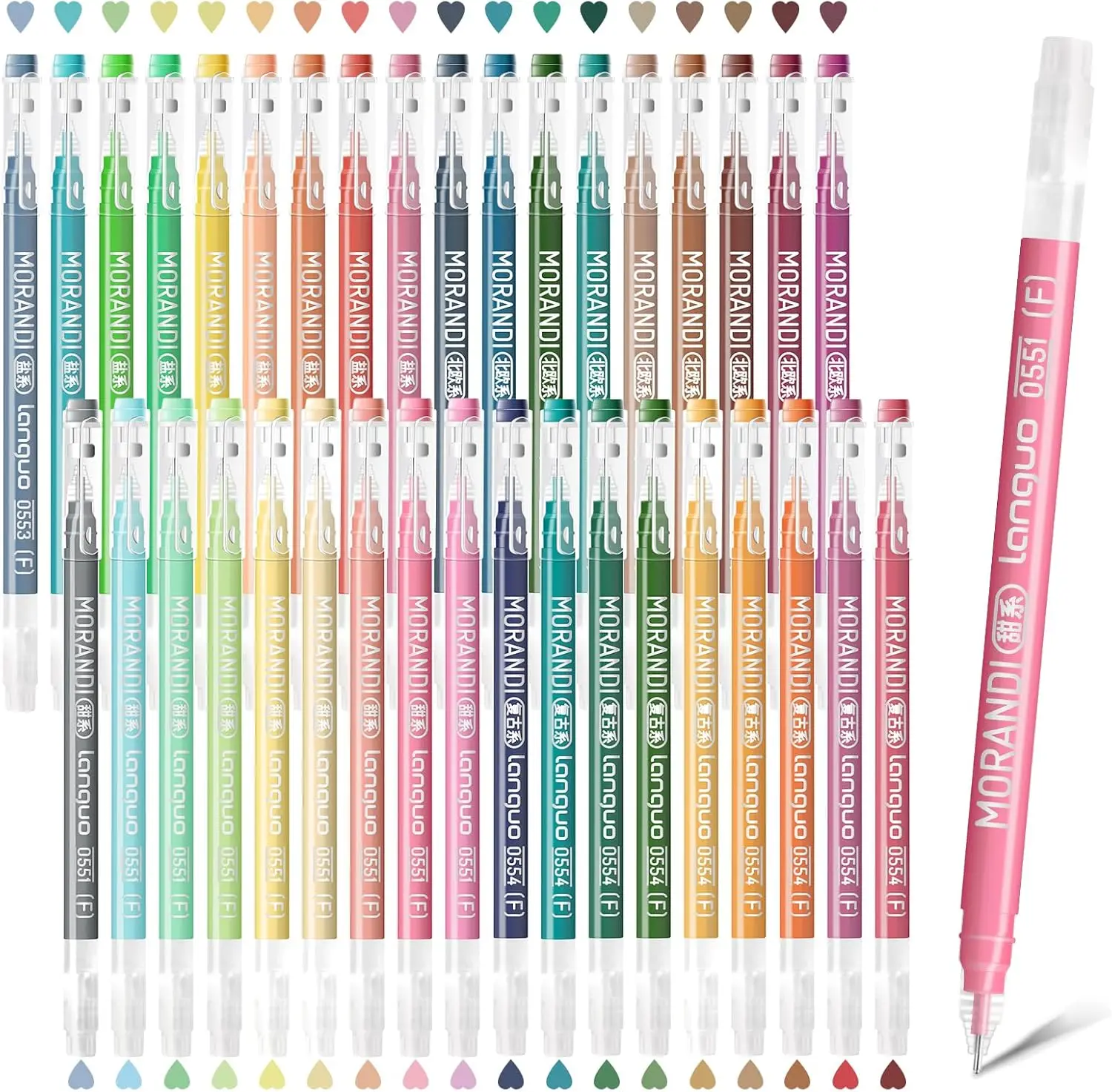 

36 Pack Gel Pens for Black & White Paper, 0.6mm Fine Point for Coloring, Writing, Journaling