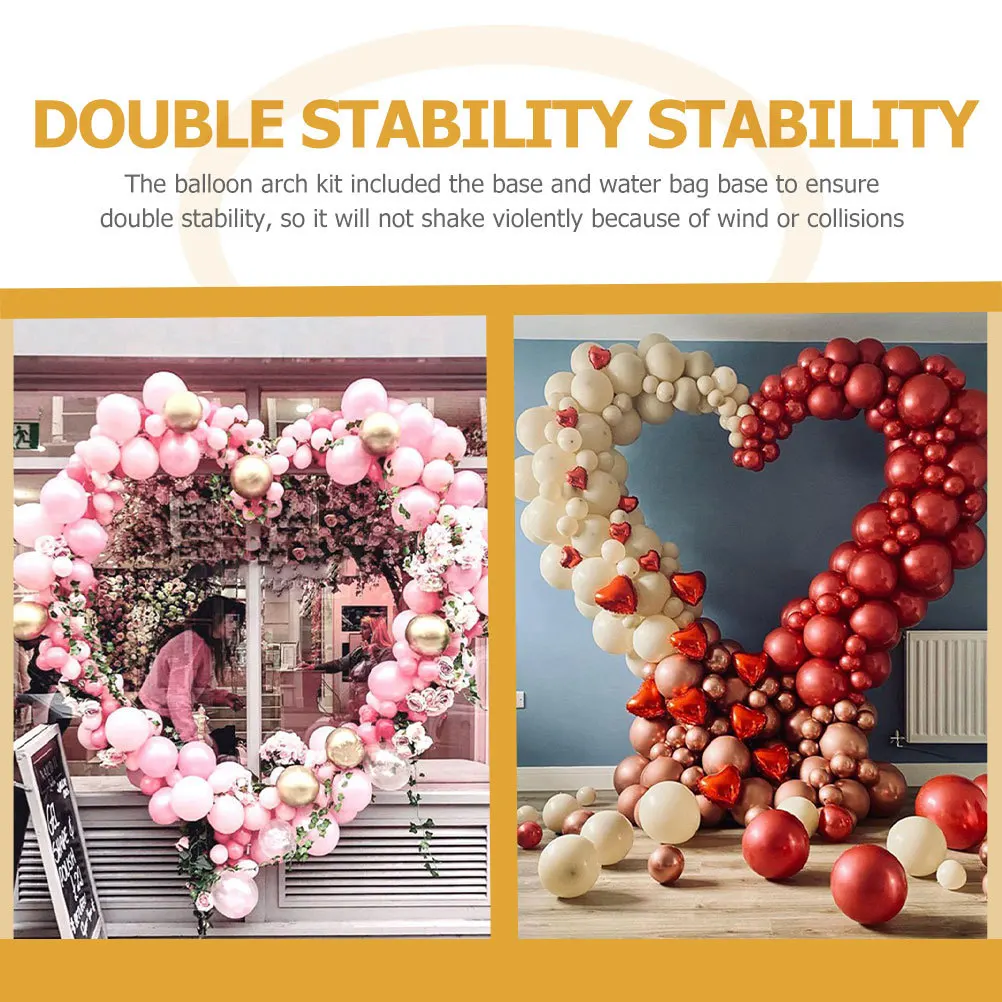 

1 set 1 Set Heart Shaped Arch Stand Frame Pvc Balloon Arch Kit For Birthday Wedding Party Decor Balloon Display Rack