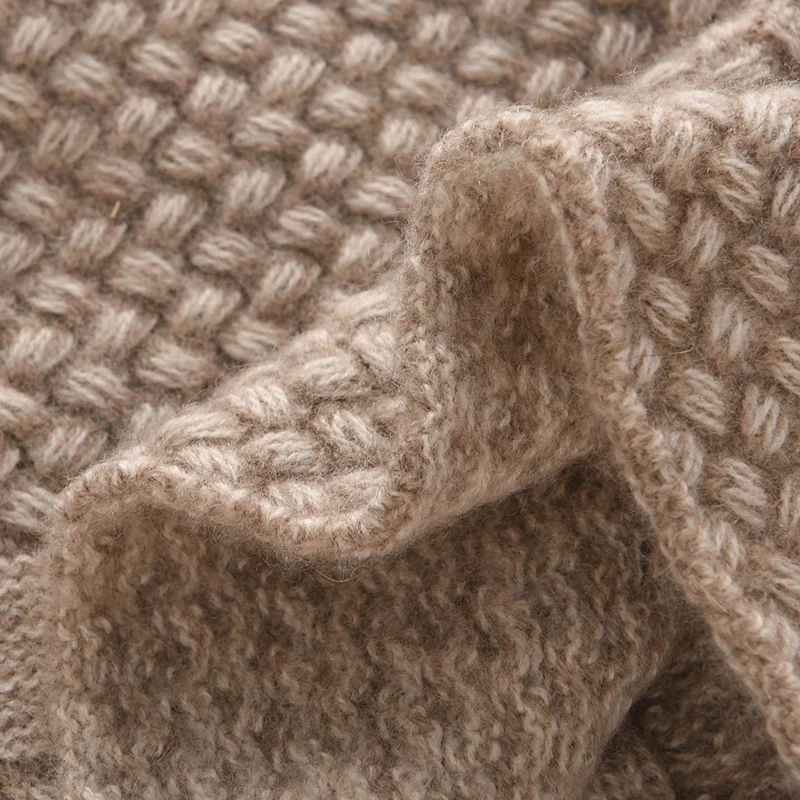 السيدات 100% الكشمير الخالص حصيرة المنسوجة سميكة الدانتيل محبوك قبعة لخريف وشتاء الدفء ، باوتو كومة قبعة حماية الأذن للرجال