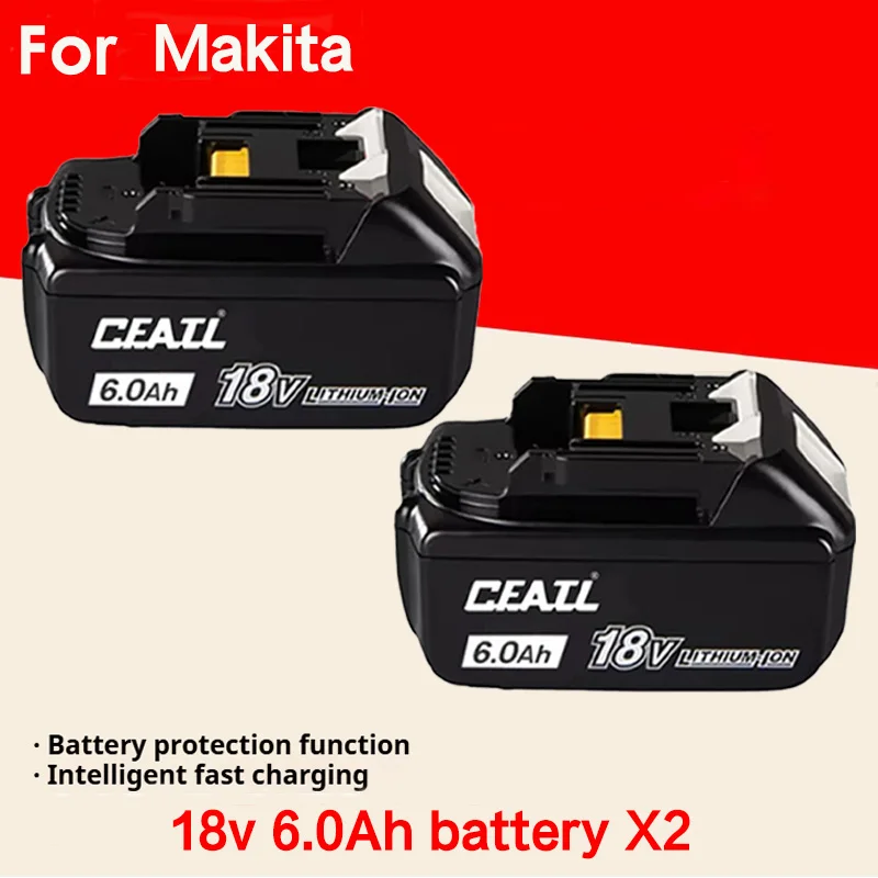 

For Makita 6Ah/5Ah/2Ah for Makita 18V Battery BL1830B BL1850B BL1850 BL1840 BL1860 BL1815 Replacement Lithium Battery