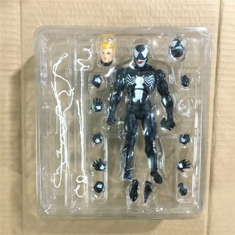 Marvel Spider-Man Venom Comic Ver, Mafex 088, nova figura de ação anime re-lançamento, o incrível brinquedo colecionável do homem-aranha para crianças