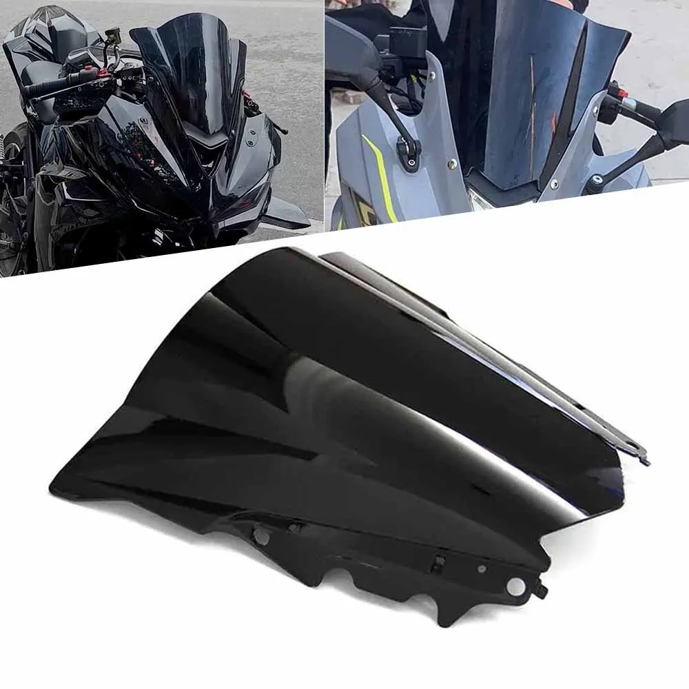 

YZF R3 R25 Motorcycle Windshield Windscreen For Yamaha YZF-R3 YZF-R25 YZFR3 YZFR25 2015 2016 2017 Wind Deflector
