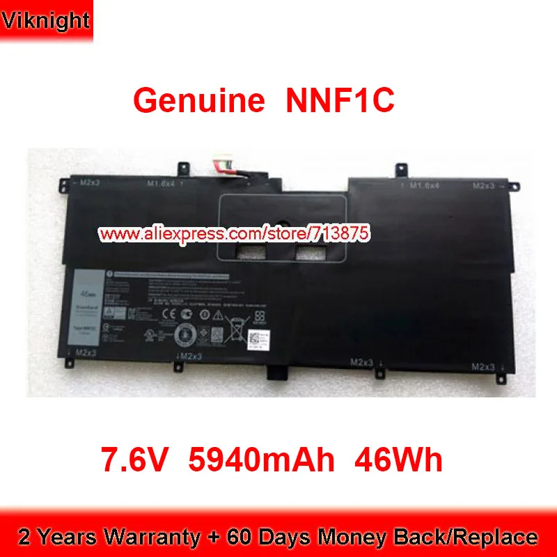 Genuine HMPFH Battery NNF1C for Dell XPS 13 9365 13 9365 2-in-1 XPS 9365 2-in-1 13-9365-D3605TS P71G Laptop 7.6V 5940mAh 46Wh