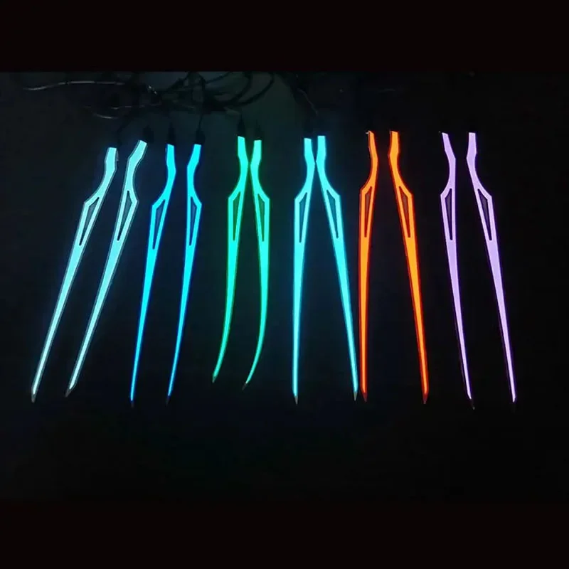 Motorcycle Helmet Luminous Sticker Cold Light Mod Kit Motor Helmet Led Light Flashing Riding Signal EL Strip Decor Accessories