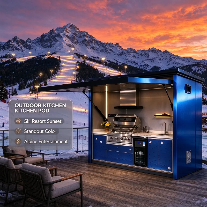 Modular Outdoor Kitchen BBQ Island Grill Station Stainless Steel Cabinet Sink Fridge Patio Garden Guest Set