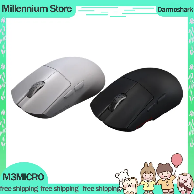 

Darmoshark M3 Micro Mouses Wireless Bluetooth Mouse Gaming Mouse 3mode Support 8k Lightweight Mouse Paw3395 42g Gamer Mouse Gift