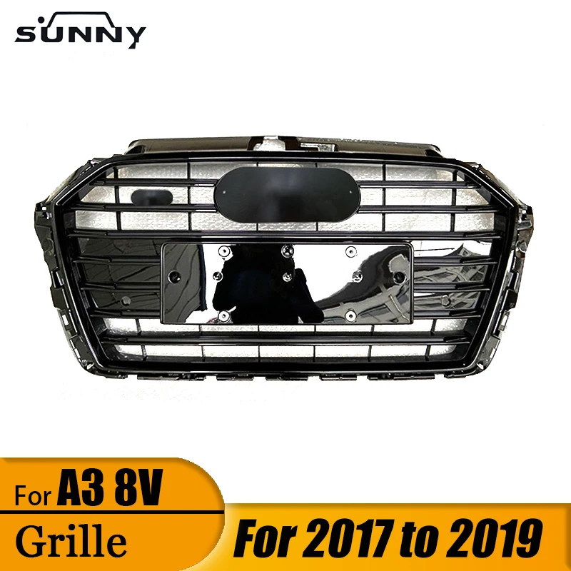 

Suitable for 2017-2019 Audi A3 S3 Style Center Mesh A3 8V Bumper Intake Vent Grille Upgrade S3