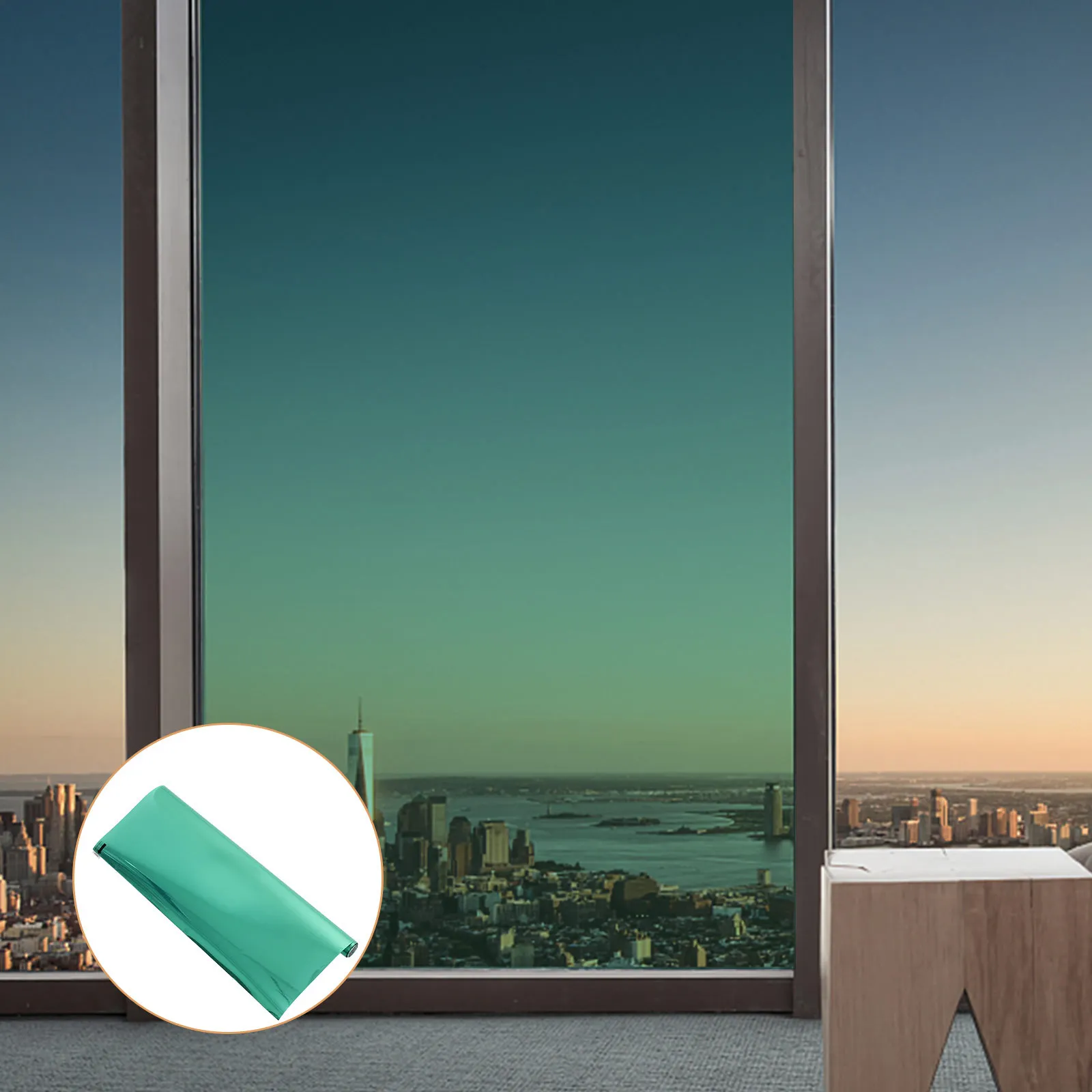 1 Solar Heat Shield Film One Way Mirror Window Cling For Bathroom Glass Door Bedroom Living Room Kitchen Hotel Static