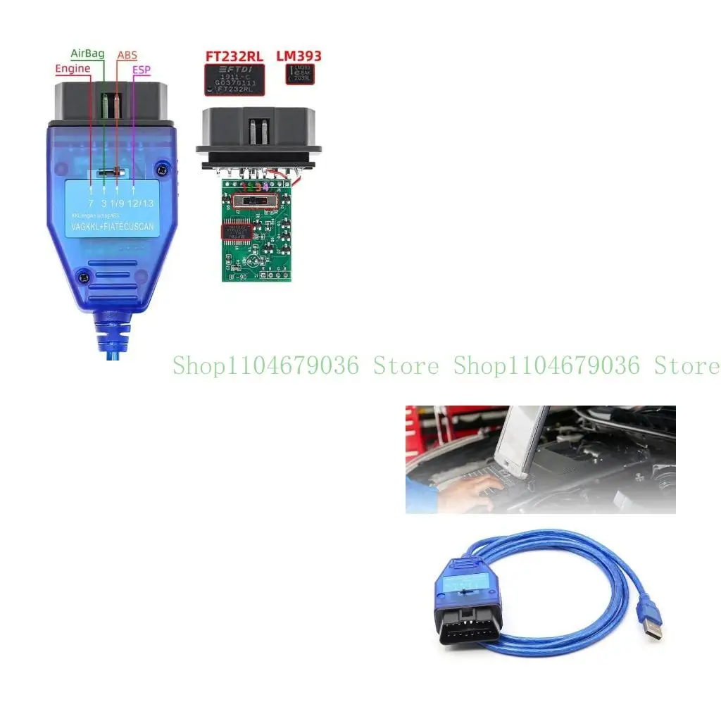 652F 409,1 KKL 409 FTDI FT232RL OBD2 CARID DIASTIC TOOLS