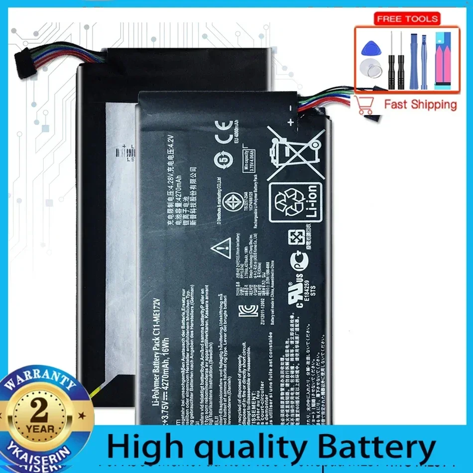 High Quality Battery C11-ME370T / C11 ME370T for Asus Google Nexus 7 for MeMo Pad ME172V 3.75V 16WH Warranty + Track NO